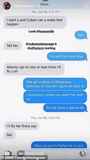 cardi b and offset leaked|Cardi B Leaks NSFW Text Messages With Offset Amidst IG。